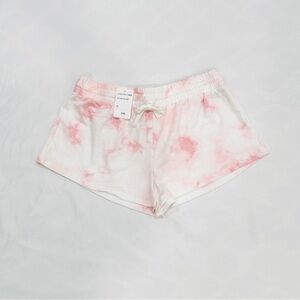NWT Cozy Rozy Pink White Tie Dye Pajama Shorts
